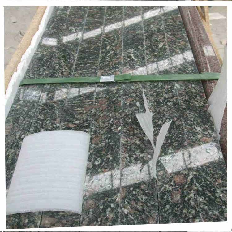 Shandong Peacock Green Polished Granite For Paving Or Countertop